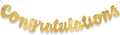 Premium Gold Script Congratulations Banner 1 Piece by Unknown