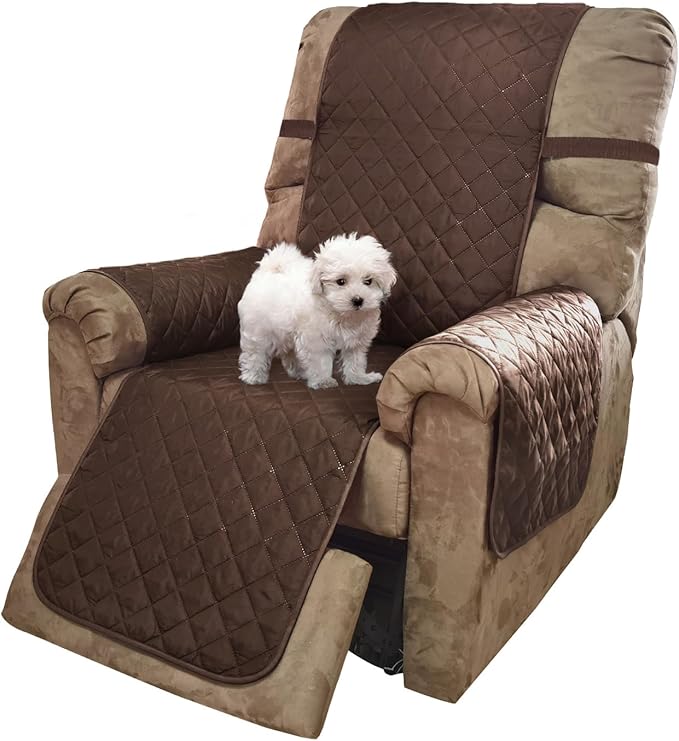 U-NICE HOME Reversible Recliner Chair Covers, Coffee/Beige | 28''Recliner Cover by U-NICEHOME