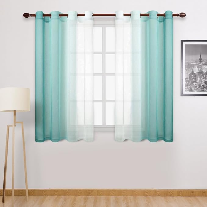 DWCN Ombre Short Sheer Curtains by DWCN