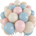 Dusty Pink Blue Balloon 60 Pcs Gender Reveal Balloons Blush Pink Slate Blue by Froova