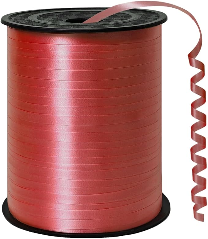 500 Yard Red Curling Ribbon Balloon Ribbon 1/5 Inch Ribbon by Unknown