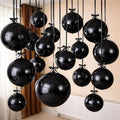 Black Round Foil Balloons by Togvu
