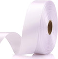 7/8 Inch 30 Yards White Satin Craft Ribbon-Single Face Polyester Ribbon by Unknown