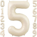 40 Inch Cream Foil Number 5 Balloon by TNCDJKPA