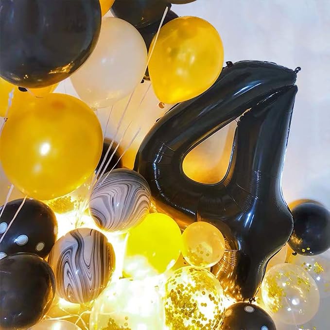 TONIFUL 40 Inch Black Number 8 Balloons Large Foil 8th Birthday Decorations | - Image 3