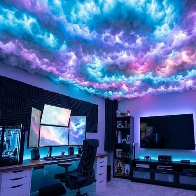 Cloud LED Lights for Ceiling. 3D Thunder Clouds RGB Light by Paige%27s+Warehouse