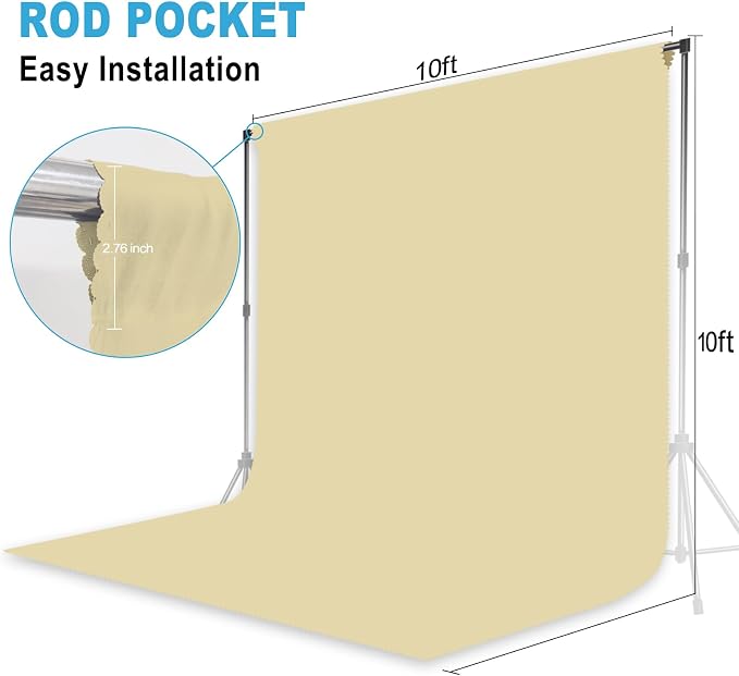 Tan Photography Backdrop for Photoshoot, 10x10 FT | Versatile Studio Photo - Image 6
