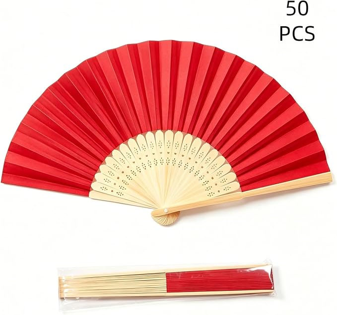 Paper Hand Fans, 8.3 Inch Foldable Handheld Fans - Image 9