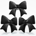 38 Inch Black Bow Foil Balloons, Large Black Mylar Bowknot Balloons Coquette by Togvu