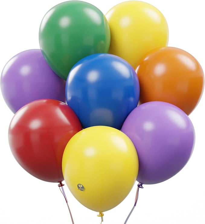 AFTERLOON® Biodegradable Natural Rubber Latex Balloons 50 pcs Assorted 10 Inch by AFTERLOON%C2%AE