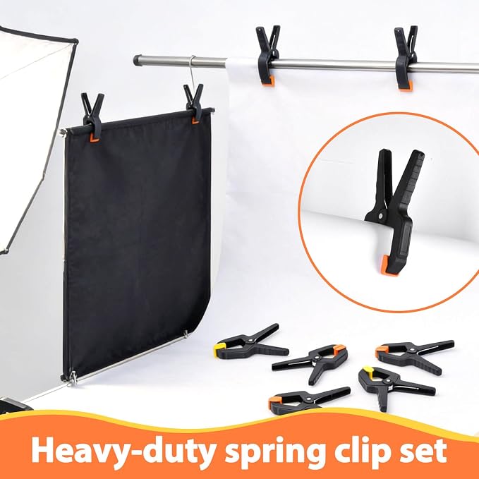 18Pack Spring Clamps, 3.5inch Plastic Spring Clips Heavy Duty Clamps - Image 5