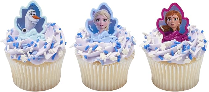 DecoPac Frozen II Rings, Cupcake Decorations Featuring Elsa, And Olaf - Image 8