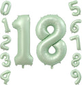 40 Inch Olive Green Number 18 Balloon by TNCDJKPA