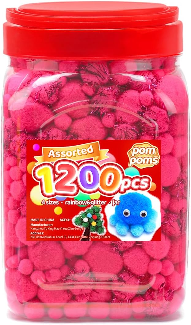Iooleem Pink Pom Poms by IOOLEEM