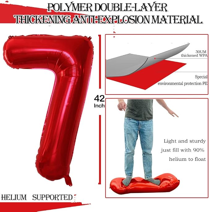 Number 27 Balloons for 27th Birthday Party Decorations, 42 Inch Jumbo Foil - Image 2