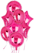 Hot Pink Round Balloons Star Balloon Let's Go Girls Pink Themed Party 10Pcs | by GGDE