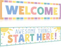 Classroom Decorations Pastel Welcome Banner Poster by Qyeahkj