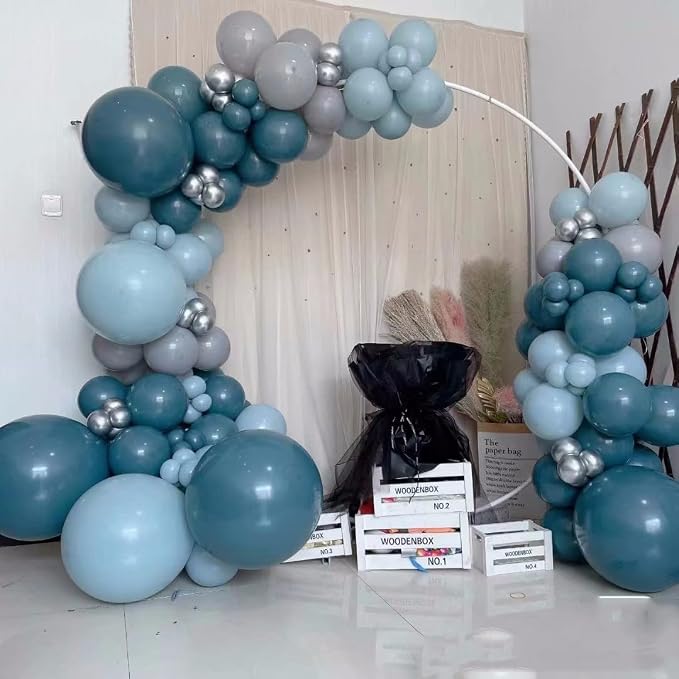 Retro Misty Blue Balloons, Birthday Decoration, Wedding Party, Baby Shower - Image 3