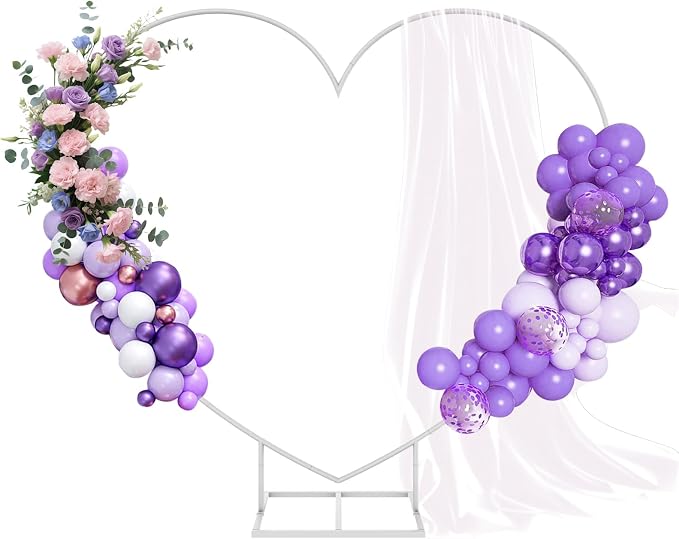 Metal Balloon Arch Kit, Love Balloon Column Arch Frame, Wedding Heart Arch by PATPROPS