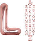 Letter Balloons Rose Gold 40 Inch L Large Big Foil Mylar Balloon | by Unknown