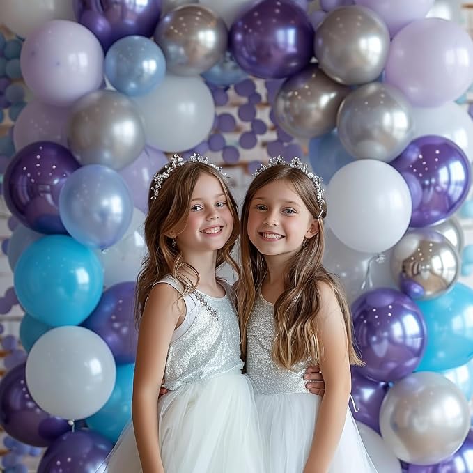 KARLURE Purple and Blue Balloon Arch Kit - Image 3