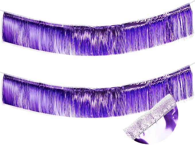 Premium Shiny Purple Fringe Tinsel Garland by LILF