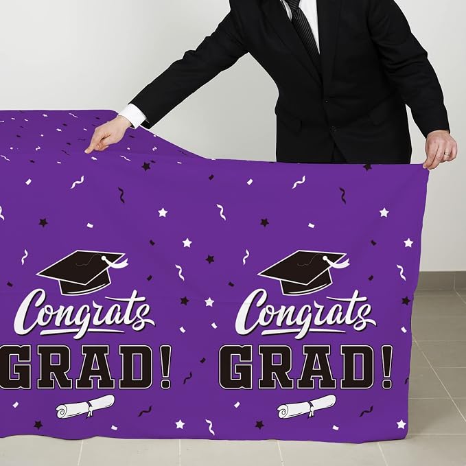 Graduation Party Decorations, Gongrats Grad Tablecover - Image 3