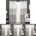 Exclusive Home Chateau Striped Faux Silk Grommet Top Curtain Panel Pair by TownCountryLiving