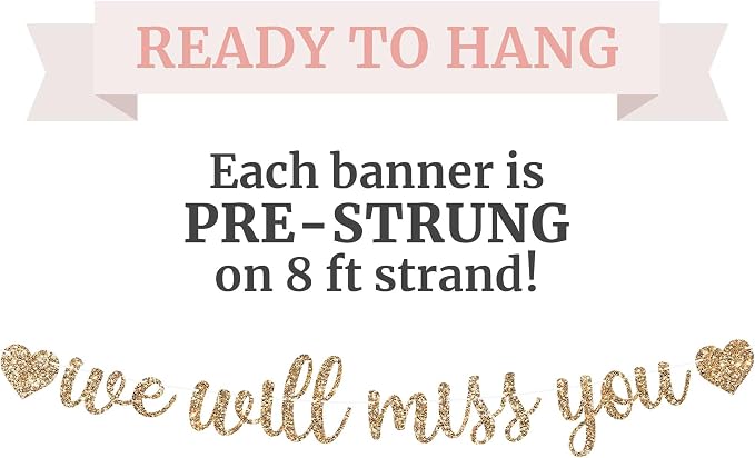 Pre-Strung We Will Miss You Banner - Image 3