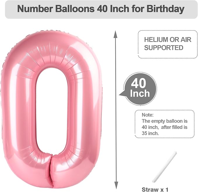 Happy Birthday Balloon 40 Inch Blue-Green 9 Balloon - Image 5