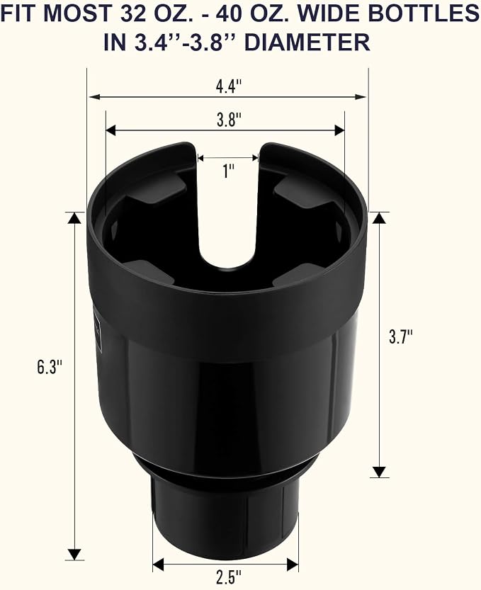 SEVEN SPARTA 2 Pack Car Cup Holder Expander Organizer Adjustable Base, - Image 5