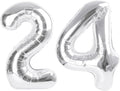 24 Balloon Numbers 40Inch for 24th Year Old Birthday Decorations, Inflation by Mluchee