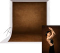UrcTepics 8x10ft Brown Vintage Backdrop. Portraits and Headshots Cloth Backdrop by UrcTepics