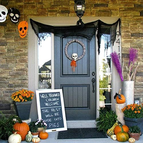 (48 x 240 in. Halloween Creepy Cloth, Spooky Giant Cheese Cloth Tapestry for Halloween Party Supplies Decorations Outdoor Yard Home Wall Decor, Black1 - Image 5