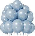 Jobkoo Pearl Dusty Blue Balloons, 12 Inch Slate Fog Pale Muted Blue Balloon | by Jobkoo