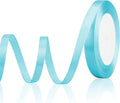 Light Blue Ribbon for Cinco De Mayo Decorations Satin Ribbons 3/8 inch 25 Yards by OALCQ