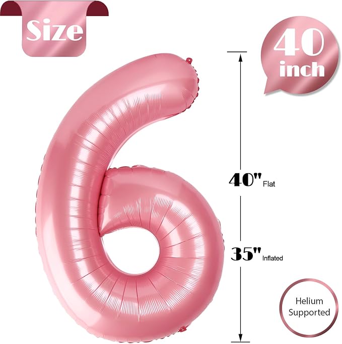 Pastel Pink 6 Balloon - Image 5
