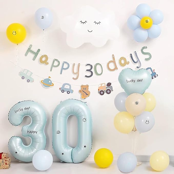 40 Inch Matte Blue 7 Number Balloons Light Blue Number 7 Foil Balloon Mylar - Image 4