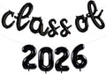 TONIFUL Black Cursive Class of 2026 Graduation Balloon Banners 2026 by TONIFUL