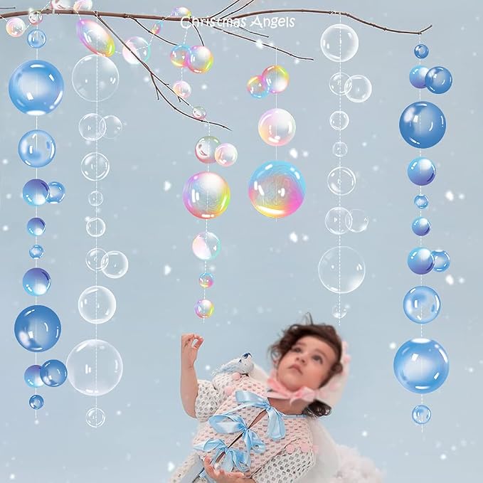 Transparent Bubble Garlands Party Streamers Mermaid Party Decoration, Mix | - Image 6