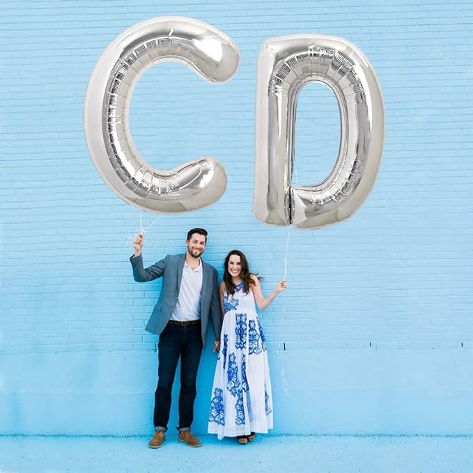TONIFUL 40 Inch Large Silver Letter C Foil Balloons Alphabet Balloons | Giant - Image 5