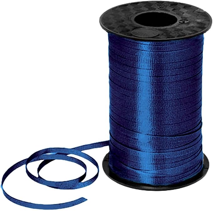 PMU 500 Yards x 3/16in Navy Blue Crimped Curling Ribbon String by PMU