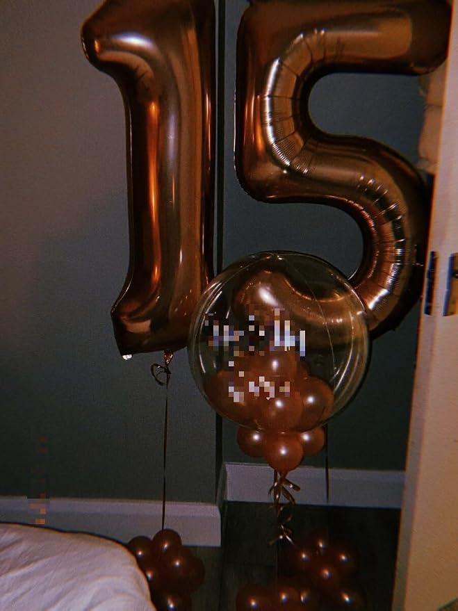 Coffee Brown Number 9 Balloon 40 inch, Birthday Party Balloons Decorations | - Image 4