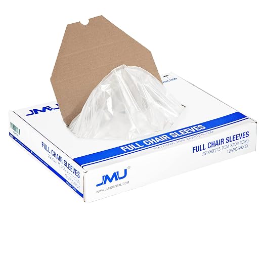 JMU 125Pcs Disposable Dental Full Chair Covers 29" x 80" Chair Clear Sleeve - Image 8