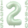 Olive Green Number 2 Balloon 40 Inch, Foil Numeral by Unknown