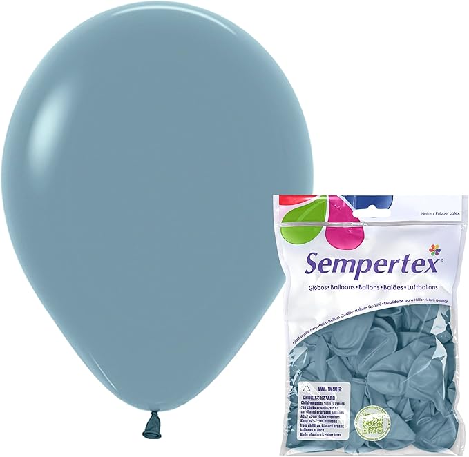 Sempertex Pastel Dusk Blue Balloons, 11 Inch, vibrant color, by Sempertex