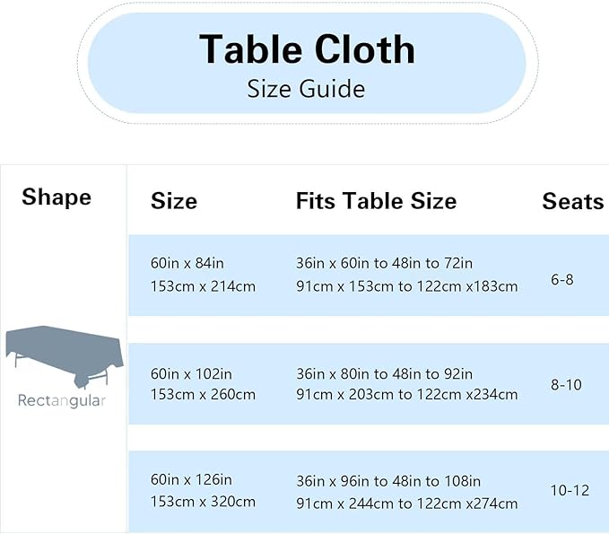 6 Pack White Table Cloth Rectangle Table 60 x 102 Inch Tablecloths for 6 Foot Rectangle Tables. Stain and Winkle Resistant Polyester Washable White TableCloths for Parties Wedding Dining