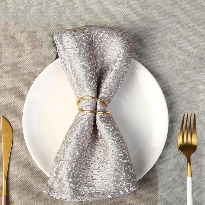 Gold Napkin Rings-12 PCS Metal Spiral Napkin Rings(Spiral) Napkin Holders Buckles for Family Dinner, Wedding, Party,Table Decorations