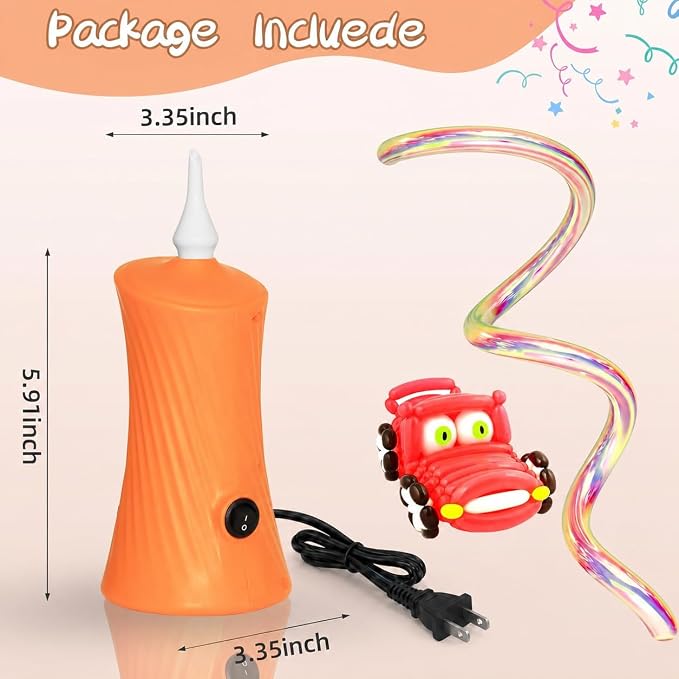 Voircoloria 260 Balloon Pump Electric, Portable Automatic Dual Nozzle Inflator - Image 2