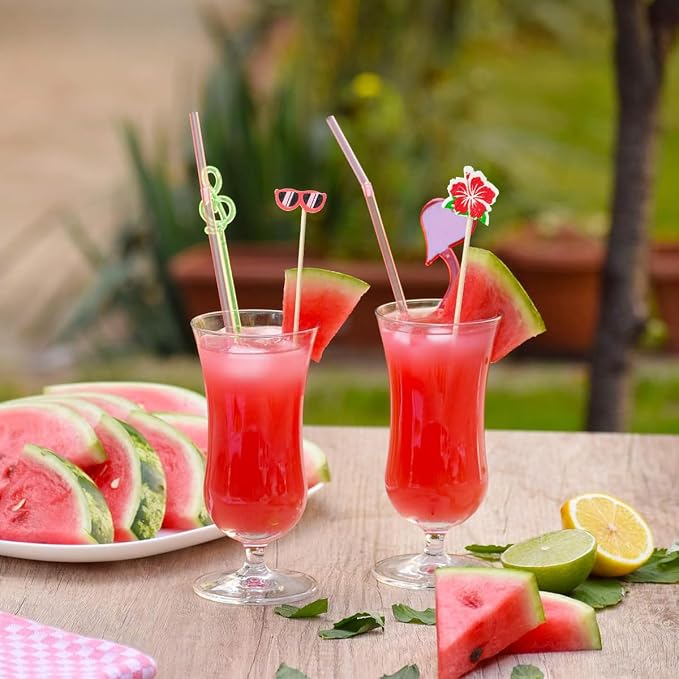 100pcs Tropical Cocktail Picks Flamingo Luau Hawaiian Summer Party Decor | 10 - Image 5